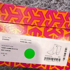 Tory Burch Porcini Suede Ankle Booties